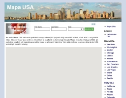Mapa USA - města a státy